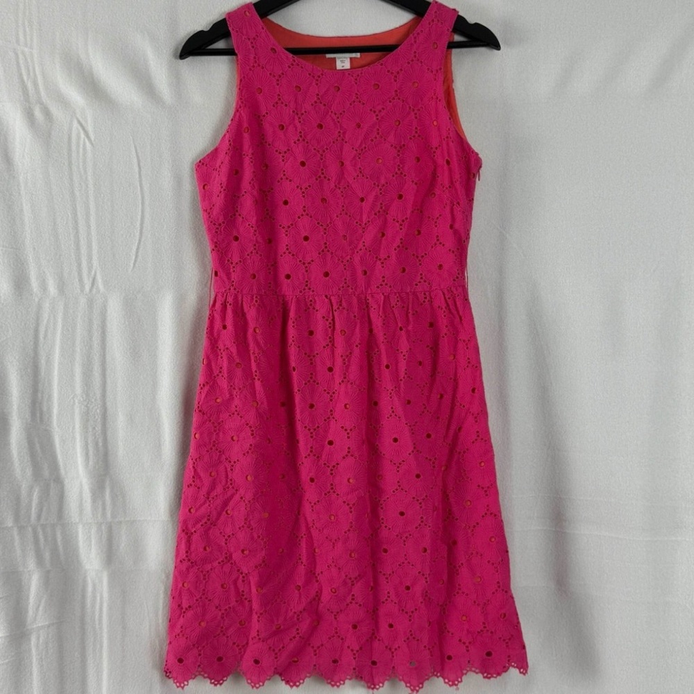 Garnet Hill Coral Eyelet Coctail Dress